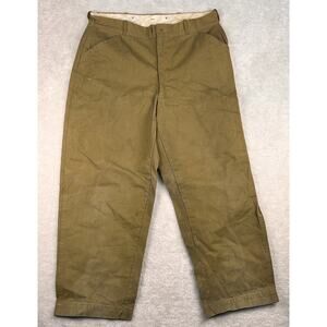 Vintage American Field 1950s Canvas Hunting Sport Pants Size 36x29 Talon Zipper